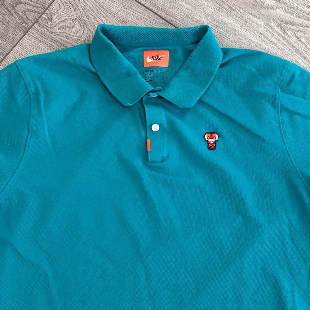 Nike Tiger Woods Polo Shirt Mens Large Dri Fit Frank Logo Masters Performance